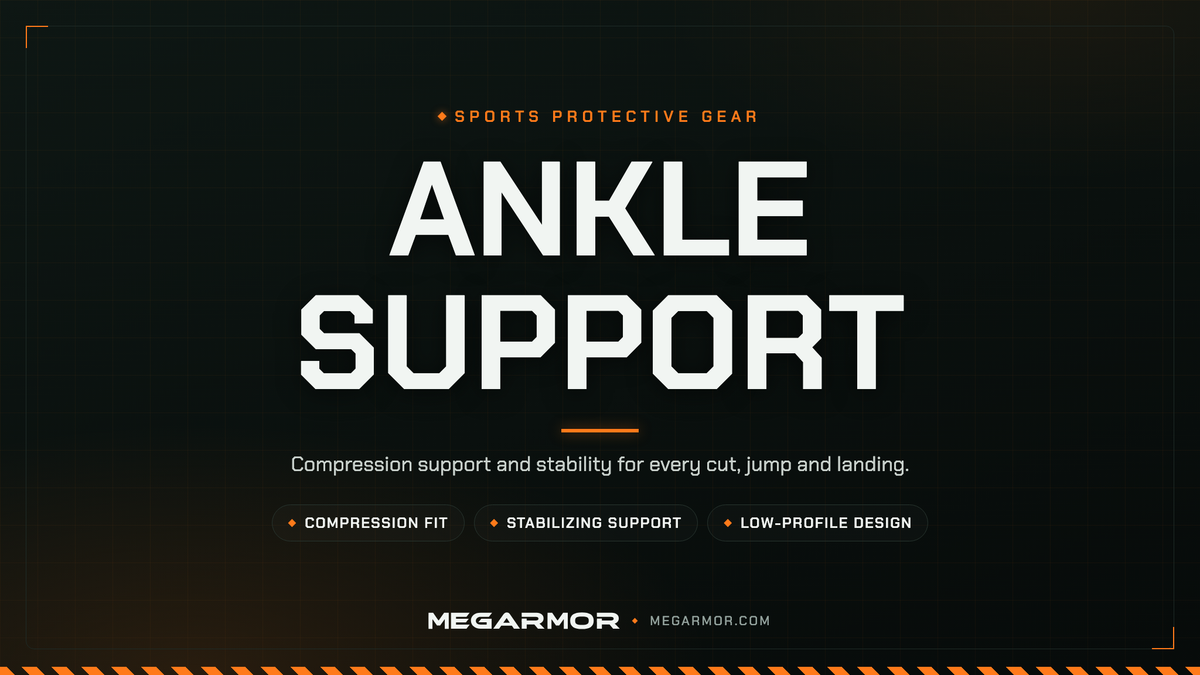 Megarmor ankle supports and braces collection banner — compression ankle support for sports and recovery