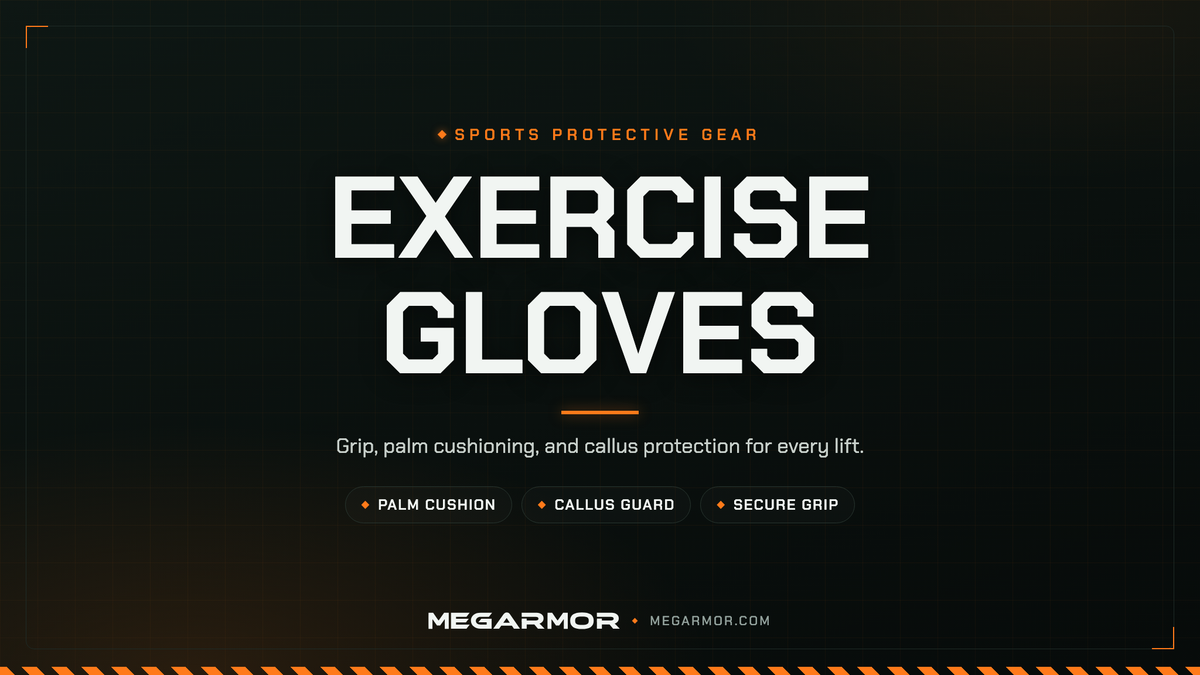 Megarmor exercise gloves collection banner — grip and callus protection for weightlifting and cross-training